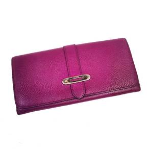 TOD'S leather long wallet in pink
