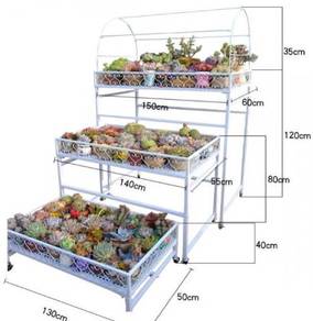 Flower pot white rack set 1 big office pejabat NSY