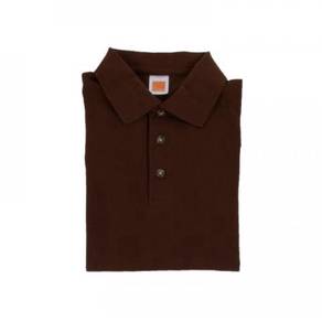 T-shirt Plain Polo Oren Sport Short Sleeve Brown