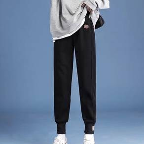 Black Casual High Waisted Thick Pants Travel