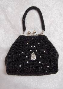 Elegant Evening Purse with Sequins and Beads (New)