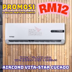 Aircond Fujiaire x Cuckoo 1.5hp bayaran Ansuran