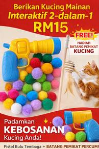 2-in-1 Interaktif + FREE Batang Pemikat Kucing!