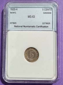 Sarawak 5 cents 1920
