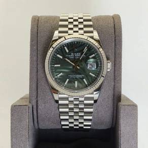 Pre Owned Mar 2023 Rolex Datejust 36 Green Palm