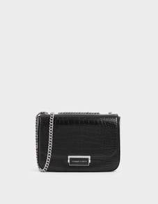 CHARLES & KEITH Classic Push-Lock Crossbody Bag