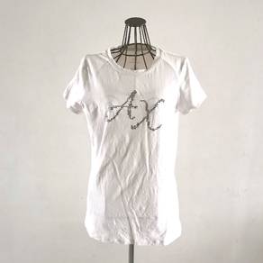 Armani Exchange studded white top