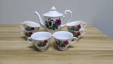 Tea set Bunga Kangkung (Teko Alladin)