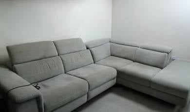 L-Shape sofa with electronic recliner
