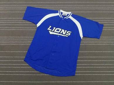 Lions biru putih baseball jerseys size L to xl