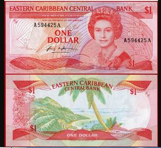 Eastern Caribbean 1 Dollar 1985 - 88  Pick P17a