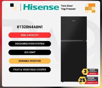 95% New 2-Door Fridge (320L, Inverter) For Sale