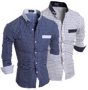 A39281 BLACK PLAID SHiRT KEMEJA HITAM PETAK KOTAK