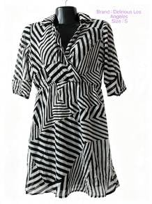 Dress black white size S