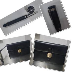 Dunhill AD2000 Carbon Fibre Pen + Dunhill clutch 