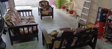 Sofa Kayu Set 3+1+1