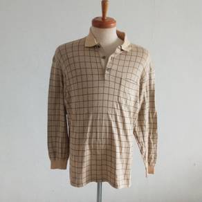 Dunhill Checked Long Sleeve Polo T-shirt