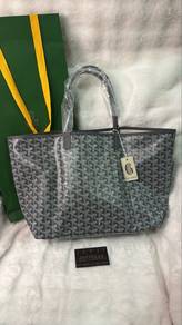 Authentic Goyard St Louis Tote in Grey PM Size NEW