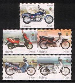 Mint Stamp Overprint Motorcycle Scooter Msia 2003