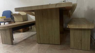 Dining Table Set with 2 Benches