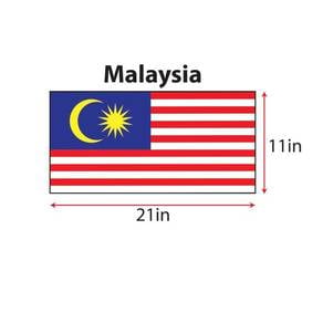 Bendera Malaysia (Cotton) 11 x 21in