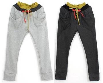 [25.11] Baggy Harem Style Grey Sporty Seluar Pants