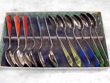 Vintage Malaysia Souvenir Spoon Set