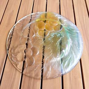 2PCS Vintage Plate Crystall Style Collection Home