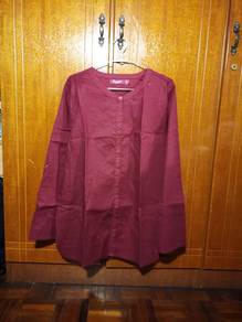 Red vine maroon color dark red long sleeve blouse