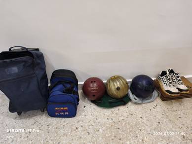 bowling ball and shoes 