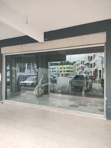 12mm Kaca Kalis Pecah (Tempered Depan Kedai)
