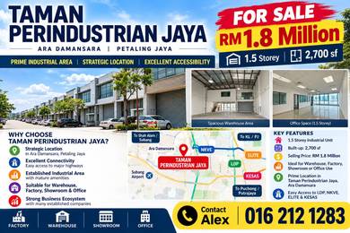 Warehouse / Factory For Sale in Ara Damansara,SGR