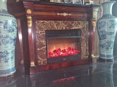Ornate Electric Fireplace – Marble Inlay