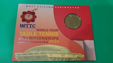 Malaysia World Team Table Tennis Coin card 2016