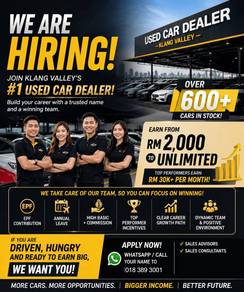 Used Car Sales advisor MORE THAN 600 UNIT CARS