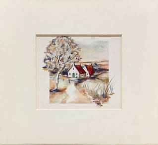 Countryside Seaside Village VII Framed Print📢