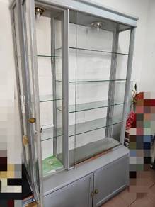 high class display mirror cermin cabinet wood 