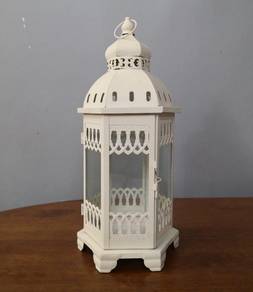 Retro iron lantern candle holder
