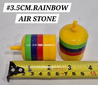 Rainbow Air Stone 3.5cm Fish Aquarium Ikan Udara