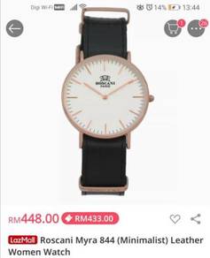 Roscani Myra 844 black white watch Classic Quartz