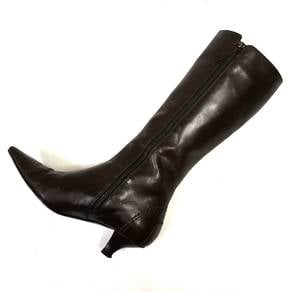 Authentic Tod's brown leather knee high heels boot