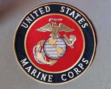 Dy Embroidered Large 10" USMC Fabric Emblem Patch