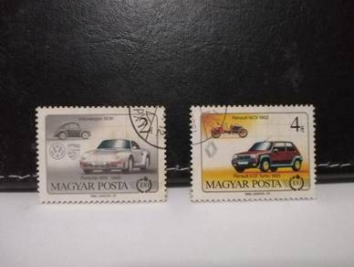 1986 Hungary Stamps Porsche Renault Cars