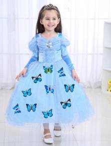Cinderella Costume Cosplay Dress + Butterfly