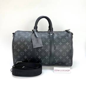 99% New LV Monogram Eclipse Keepall 35 SHW