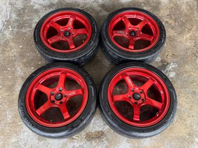 Sport rim second 17 Advan gt siap tayar civic s70