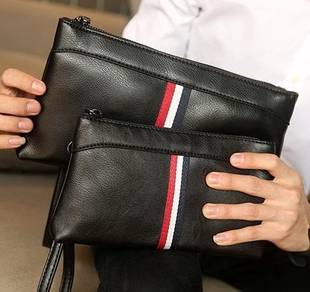 BLACK BiG CLUTCH BAG LONG WALLET FREE POSTAGE