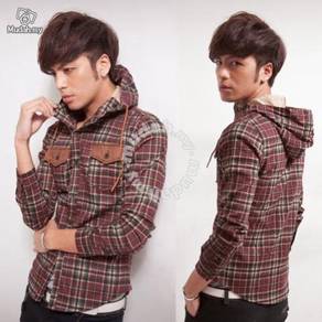5091 Red Hoodie Urban Cowboy Long Sleeved Shirt
