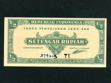 Indonesia setengah rupiah Banknote 1945 TT