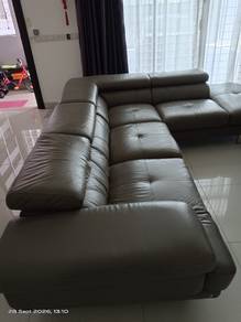 Half Leather L-shaped Sofa